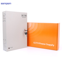 Hotsale SOMPOM 12V20A CCTV Power Supply 18channels Power Box With Accessories